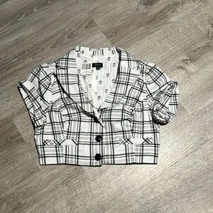 Y2K Guess Plaid Cropped Jacket